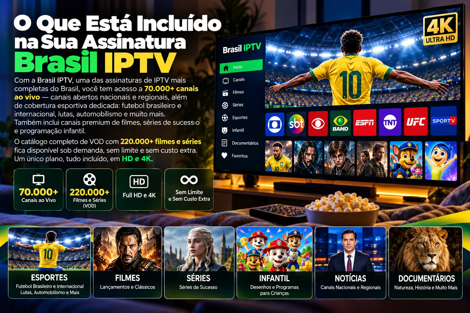 O Que Está Incluído na Sua Assinatura Brasil IPTV